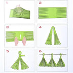 20Pcs Black and White Paper Tassel Garland,Tissue Tassel Banner for Party Decorations