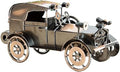 Metal Antique Vintage Car Model Handcrafted，Vintage Car Model Old Vintage Car Model Car Sculpture Antique Classic Car Ornament for Car Arts Craft Office Home Desktop Decoration Hobbies (Bronze 2)
