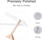 TOPIA HANGER Wooden Coat Hangers 30 Pack, White Wood Suit Hangers with Non Slip Pants Bar, 360° Swivel Hook and Shoulder Notches for Camisole, Jacket, Pants, Smooth Finish Clothes Hangers -CT34W30