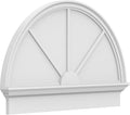 38"W x 25-3/4"H x 2-3/4"P Half Round 3 Spoke Architectural Grade PVC Combination Pediment