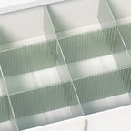 8pcs DIY Plastic Drawer Organizer Adjustable Drawer Dividers for Home Tidy Closet, Socks, Underwear, office school supplies, kitchen utensil tools (Clear Green)