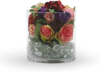 WGV Cylinder Vase Bulk, Width 8", Height 10", Clear Wide Large Diameter Flower Glassware, Floral Container, Planter Terrarium for Wedding Party Event, Home Accent Decor, 6 Pieces