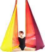 Aerial Yoga Hammock Aerial Pilates Silk Yoga Swing Set Inversion Equipment include daisy Chain, Pose Guide 5.5 yards