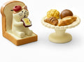 Cute Mini Bread Cat Figurine Set – Kawaii Resin Cat with Miniature Dessert Table Figure for Desk Shelf Home Decor, Adorable Cat Lover Gift (Bread Set)