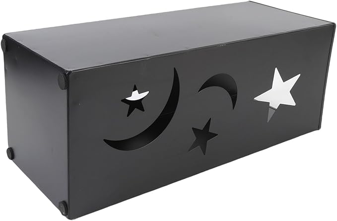 Brrnoo Metal Umbrella Holder with Star Moon Design, Tall Entryway Stand for Home Hotel, Large Capacity Storage Rack Organizer Bin