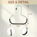 Durable Steel Hangers: Maximize Closet Space with Versatile Storage, Non-Slip Stainless Steel Clothes Rack Organizer for Hats, Ties, Scarves, Clothes (4, Black)