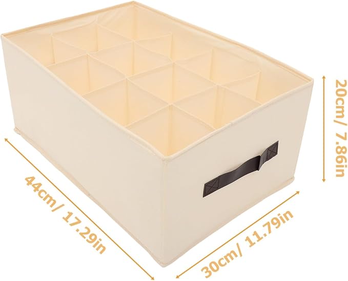 ABOOFAN Clothing Storage Box Compartment Organizer for Closet Underwear Pants Container Lightweight Space-saving Design for Bedroom Laundry Room