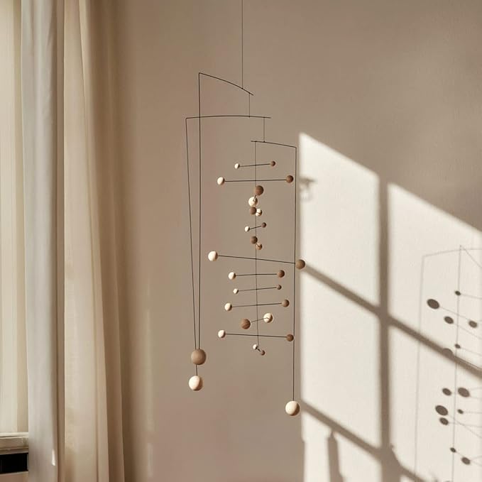 Counterpoint Hanging Mobile - Nature Color - 14 Inches - Steel - Handmade in Denmark by Flensted