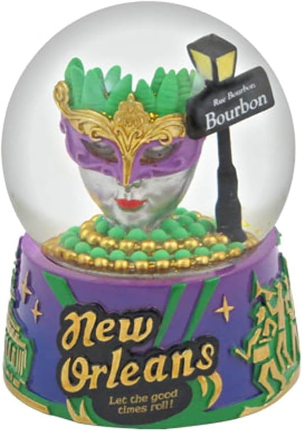 New Orleans Lousiana Mardis Gras Snow Globe - 65mm -