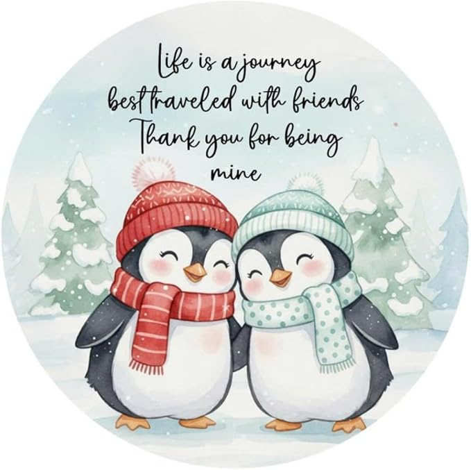 Friendship Christmas Ornament, Penguin Ornament for Best Friends, Friend Ornaments for Women, Gift for Friends, Penguin Ornament, Inspirational Bestie Gifts, Birthday Gift for Best Friend