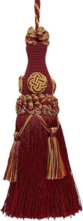 DÉCOPRO Decorative 6 inch Key Tassel/Wine Gold/Baroque Collection Style# BKT Color: Autumn Leaves - 5716