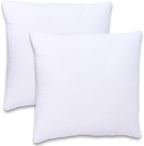 GOLD TEXTILES White Throw Pillows Insert (Pack of 4) - 16 x 16 Inches Polyester Sham Stuffer Throw Pillow - Lightweight Square Indoor Decorative Pillows - Bed and Cushion Couch Pillows