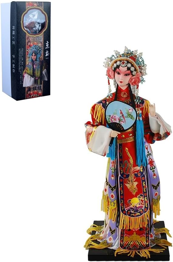 NW 12 Inch Chinese Traditional Handicraft Silk Figurine Collectible Chinese Ancient Character Ornaments for Home Decoration (1801)