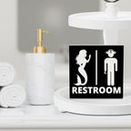 Nautical Bathroom Decor Pirate Mermaid Bathroom Decor Restroom Sign Summer Decorations Wooden Box Sign for Home Office Farmhouse Table Shelf