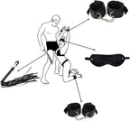 New Soft Yoga Stretching Yoga Black 10 Pieces Set, Home Yoga Kit-H with Adjustable Training Tools