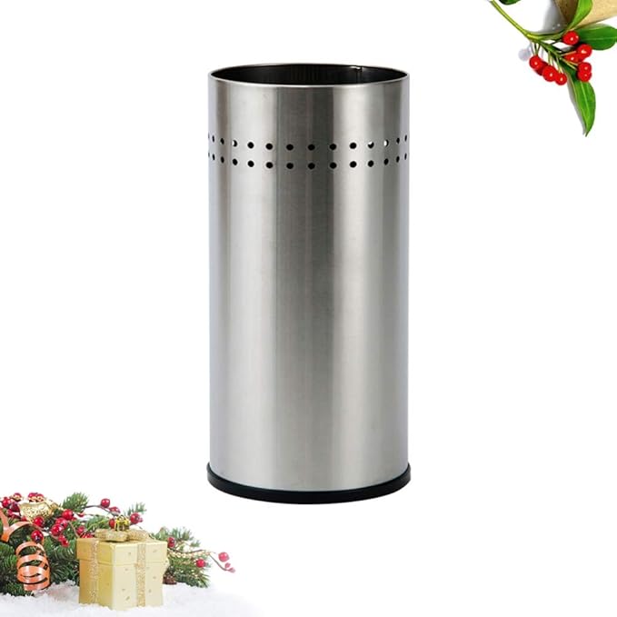 Umbrella Storage Bucket Indoor Umbrella Stand Organizer Stainless Steel Small Holder with Draining for Entryway Home Office Lobby
