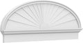 54" W x 20-3/8"H x 2-3/4"P Elliptical Sunburst Architectural Grade PVC Combination Pediment
