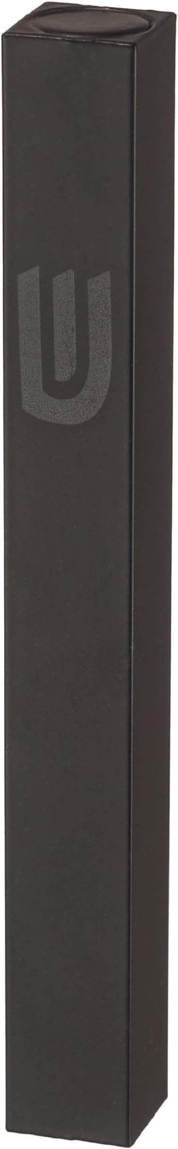 Aluminum Mezuzah Case - Black Matte Tone Modern Design 5" 12cm Hebrew Parchment Scroll Case