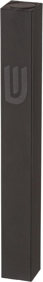 Aluminum Mezuzah Case - Black Matte Tone Modern Design 5" 12cm Hebrew Parchment Scroll Case