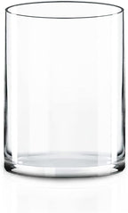 CYS EXCEL Cylinder Clear Glass Vase (H:8" D:6") | Multiple Size Choices Glass Flower Vase Centerpieces | Hurricane Floating Candle Holder Vase