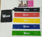 Resistance Loop Exercise Bands with Instruction Guide and Carry Bag, Set of 5