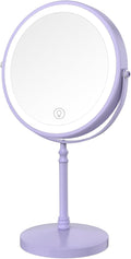 DEIOVWXS Makeup Mirror, 3000mAh Rechargeable Double-Sided Magnifying Vanity Mirror with 3 Colors, 1X/10X, Adjustable Brightness, Gift for Mom, Mothers Day, Women, Wife, Girls, Dorm Room Essential