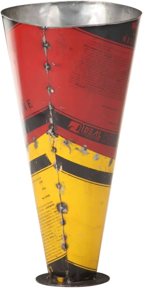 vidaXL Multicolor Umbrella Stand, 11.4"x21.7", Iron from Reclaimed Paint Barrels, Stable and Sturdy, No Assembly Required, Ideal for Umbrellas and Walking Sticks