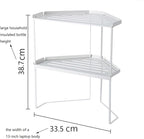 Stackable Metal Kitchen Cabinet Organizer,Kitchen Corner Shelf with Non-Slip Mat,Bathroom Organizer,Storage Shelf for Cabinet/Bathroom/Countertops/Utensils