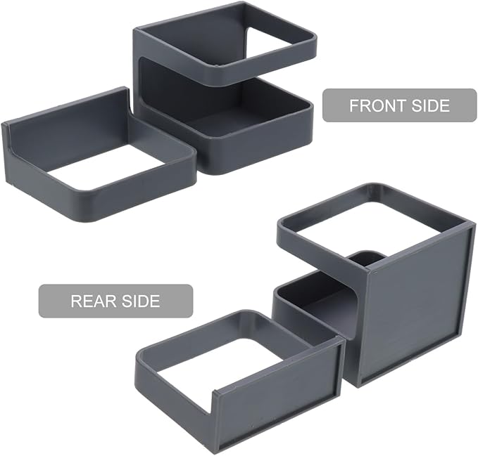 PRETYZOOM Self-adhesive Wall Mount Umbrella Stands Rack for Indoor Outdoor Gray Black 2 Pack