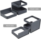 PRETYZOOM Self-adhesive Wall Mount Umbrella Stands Rack for Indoor Outdoor Gray Black 2 Pack