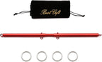 Red Portable Restore Spreader Bar, Exercise Guide Pilates Sports Aid Training Fitness Gear, Home Yoga Gym Kit with Fur Flocking Storage Bag