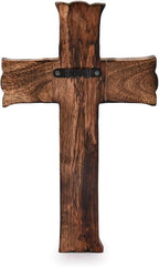 CHARMING BHARATCRAFTS Handmade Wooden Wall Cross For Church And Home Room Décor | 10" Long (Mango Wood)