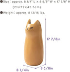 PaletteLife Cat Umbrella Stand, Medium Ceramic Umbrella Holder for Entryway, Cute Scandinavian Decorative Umbrella Rack, White