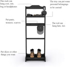 Mens Valet Stand, Wooden Clothes Valet Stand with Tray, Freestanding Suit Rack for Bedroom, Entryway, Living room, Office