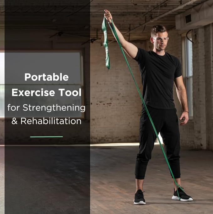 THERABAND CLX Resistance Band with Loops, 5-Foot Non-Latex Exercise Band for Mobility, Rehab, Stretching & Home Workouts, Color-Coded Resistance Levels