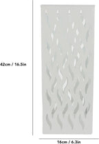 Metal Umbrella Holder, Square Umbrella Stand Rack for Entryway, 6.3" x 6.3" x 16.5" (White)