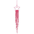 MECCANIXITY Macrame Dream Catchers, Rose Red Handmade Star Design Woven Cotton Dream Catcher Wall Hanging for Home Bedroom Decoration Ornament Craft Gift