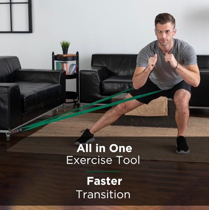 THERABAND CLX Resistance Band with Loops, 5-Foot Non-Latex Exercise Band for Mobility, Rehab, Stretching & Home Workouts, Color-Coded Resistance Levels