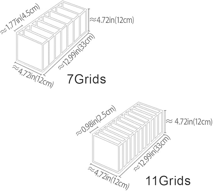 HSLFUAI 3 Pack Drawer Organizer for Underwears, Sock,Tie Foldable Closet Organizer Drawer Soft Fabric Dresser Drawer Divider Bins for Underwear Socks Ties(3PCS Underware+Socks)