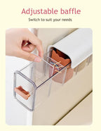 Socks Underwear Wall Mount Drawer Organizer, Switchable 6 Cell Drawer Acrylic Organizers Self-Adhesive Anti Dust Storage Boxes for Clothes Socks Lingerie Underwear Ties (Alpine Green)