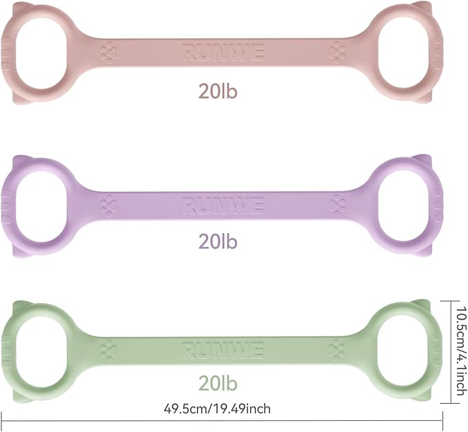 Figure 8 Workout Resistance Band - 3 Elasticities Optional 20 30 40lb, Thicker Durable Arm Back Shoulder Exercise Elastic Rope Yoga Straps Pilates Flexbands, Physical Therapy Stretch Bands
