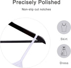 TOPIA HANGER Wooden Coat Hangers 30 Pack, Black Wood Suit Hangers with Non Slip Pants Bar, 360° Swivel Hook and Shoulder Notches for Camisole, Jacket, Pants, Smooth Finish Clothes Hangers -CT34B30