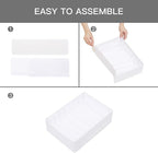 Qozary 4 Pack Drawer Organizers for Clothing, 8 Grids Foldable Closet Organizers and Storage Bins for Bedroom, Dresser Organizer Boxes for Thin T-shirts, Tank Tops