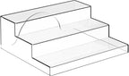 Yieach 3 Tiered Acrylic Display Stands for Cupcake Stand,Perfume Shelf Organizer,Figure and Funko Pop Display,No Installation,Clear Table Risers Display Stands for Collectibles,Makeup and Dessert,1PCS