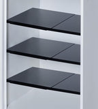 10''-16.5'' Adjustable Locker Organizer | Metal, Heavy Duty Steel Locker Organizer for School & Gym | Expandable Tension Shelf | Locker Divider Shelf Black