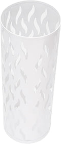 YUYTE Metal Round Umbrella Holder, Shaped Freestanding Umbrella Organizer for Entryway, Home, and Office (White)