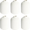 YANLING Small White Vase for Decor, 6 Pack Ceramic Vases for Pampas Grass, Boho Vase for Home Decor White Vases for Flowers, Modern Ceramic Vase Dried Flowers Vases