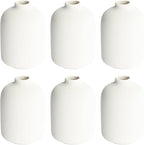 YANLING Small White Vase for Decor, 6 Pack Ceramic Vases for Pampas Grass, Boho Vase for Home Decor White Vases for Flowers, Modern Ceramic Vase Dried Flowers Vases
