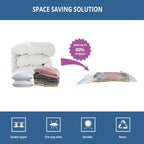 12 Pack Travel Space Saver Vacuum Storage Bags, Vacuum Seal Compression Bags for Clothes, Packing, Luggage, Blankets, Comforters and Pillows, Rechargable Electric Pump Included