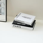 3 PCS Faux Decorative Books for Home Decor-Coffee Table Books Decor-Aesthetic Fake/Faux Books for Decoration,libros Decoration for Coffee Table, Shelf Accessories (3-Mix-Paris Newyork London)